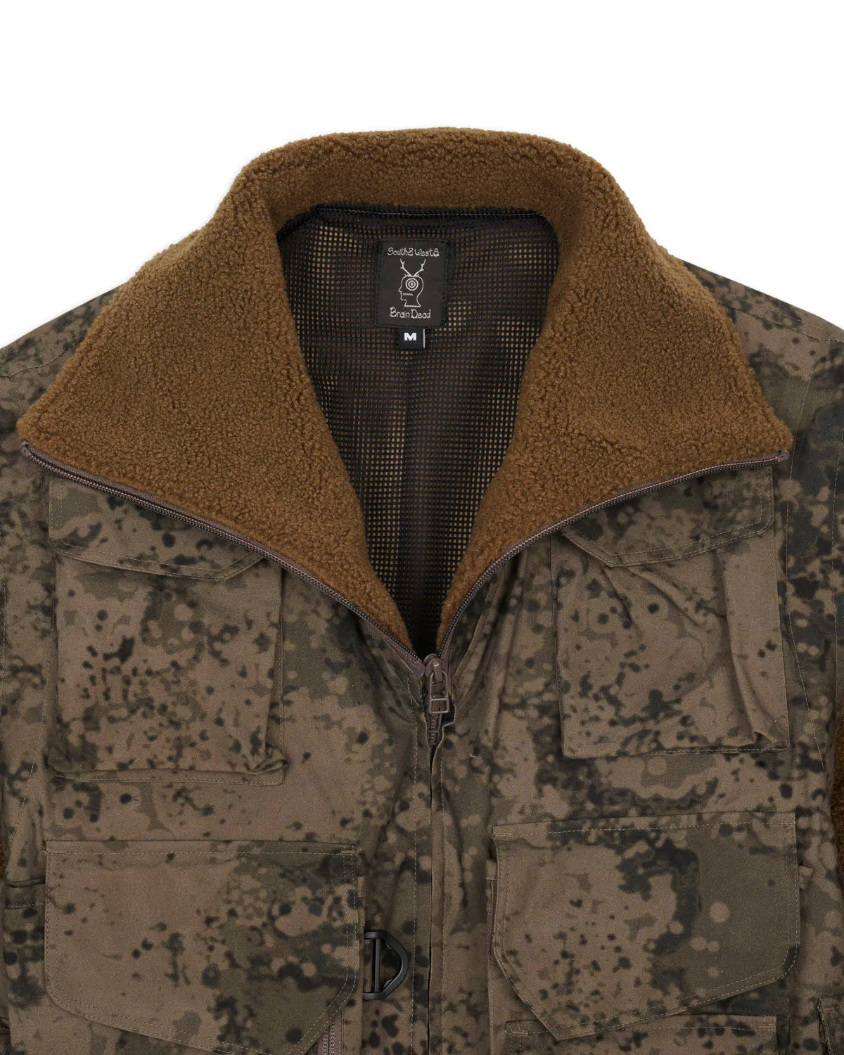 Brain Dead x South2 West8 Fleece Sleeve Tenkara Short Jacket - Grey sold by Brain Dead product image thumbnail 4