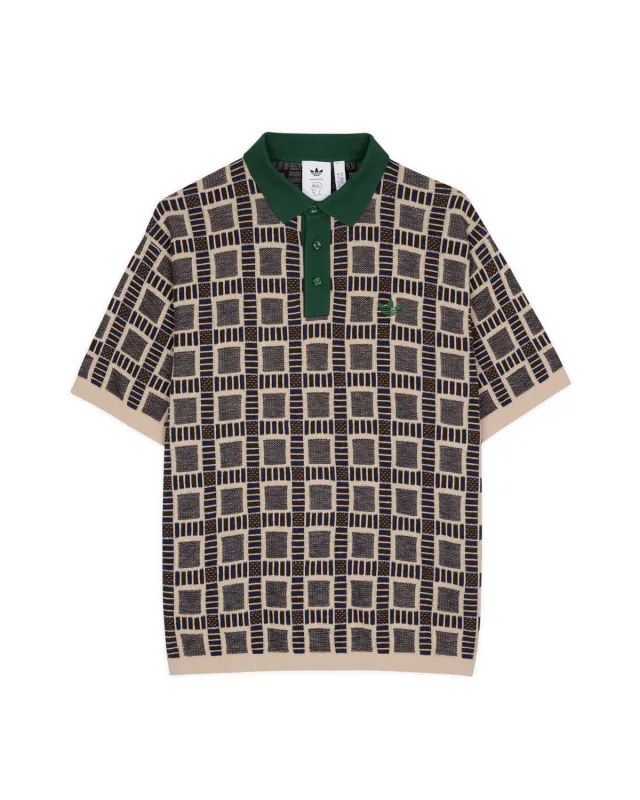 Brain Dead x adidas Polo Shirt - Brown Multi made by Brain Dead