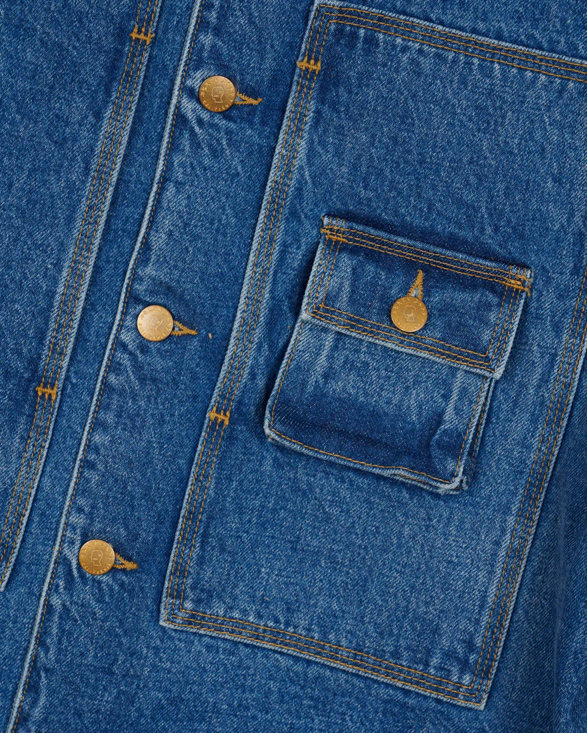 15oz Selvedge Denim 37 Work Shirt - Washed Indigo sold by Brain Dead product image thumbnail 4