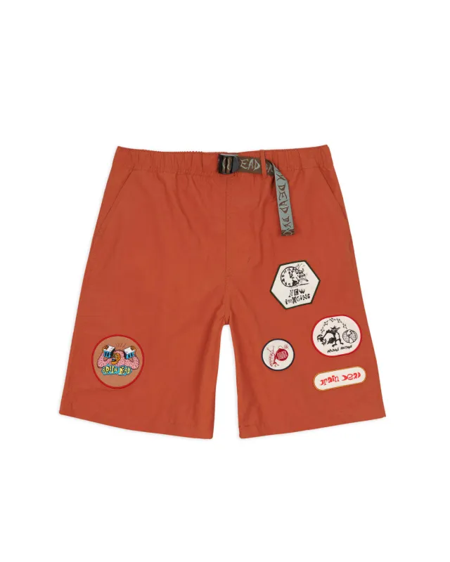 Nylon Baggy Climber Short - Rust sold by Brain Dead