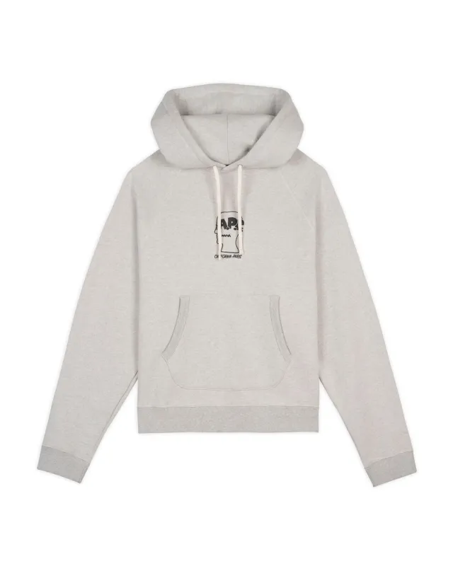 Brain Dead x A.P.C. Fleece Logo Head Raglan Hoodie - Oatmeal sold by Brain Dead