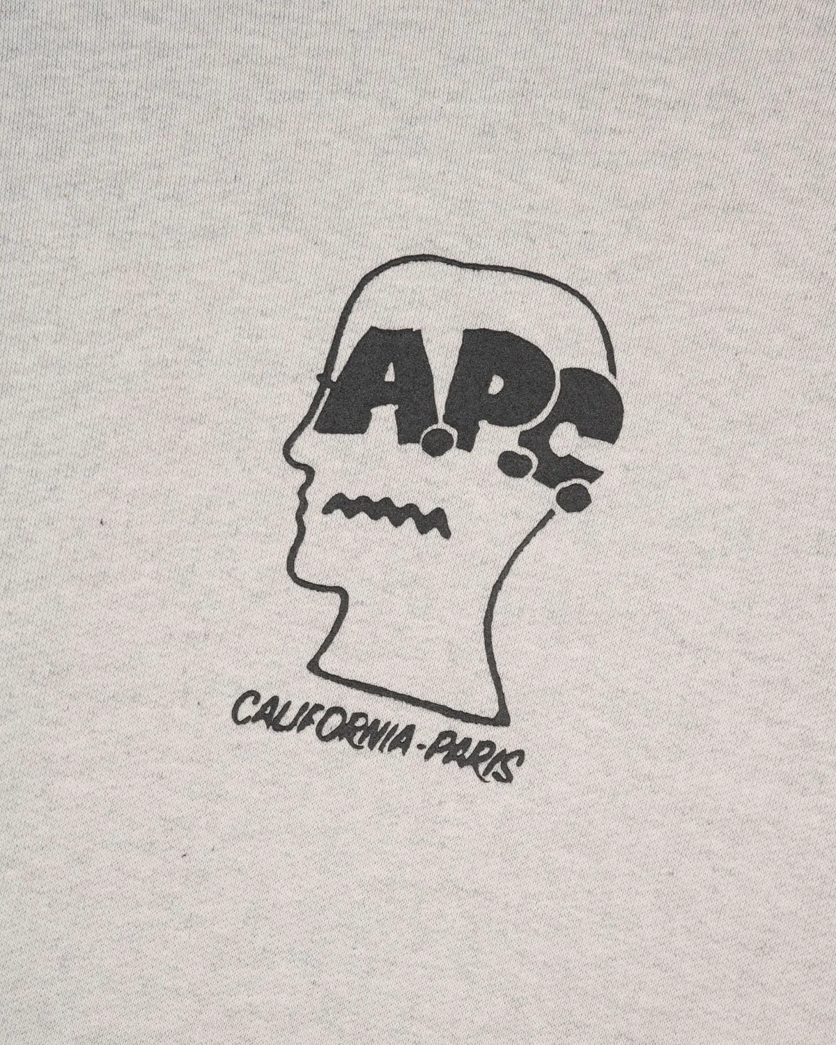 Brain Dead x A.P.C. Fleece Logo Head Raglan Hoodie - Oatmeal sold by Brain Dead product image thumbnail 2