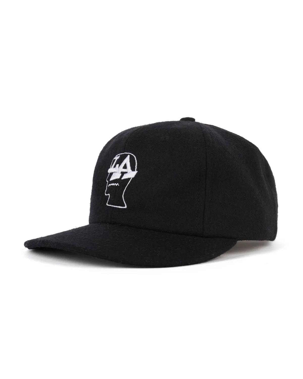 Wool Flannel LA Logo Head 6 Panel Hat - Black sold by Brain Dead product image thumbnail 3