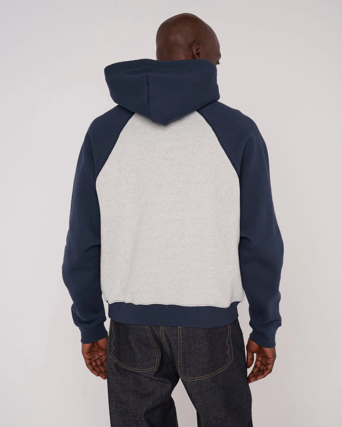 Fleece Logo Head Raglan Hoodie - Oatmeal/Navy sold by Brain Dead product image thumbnail 5