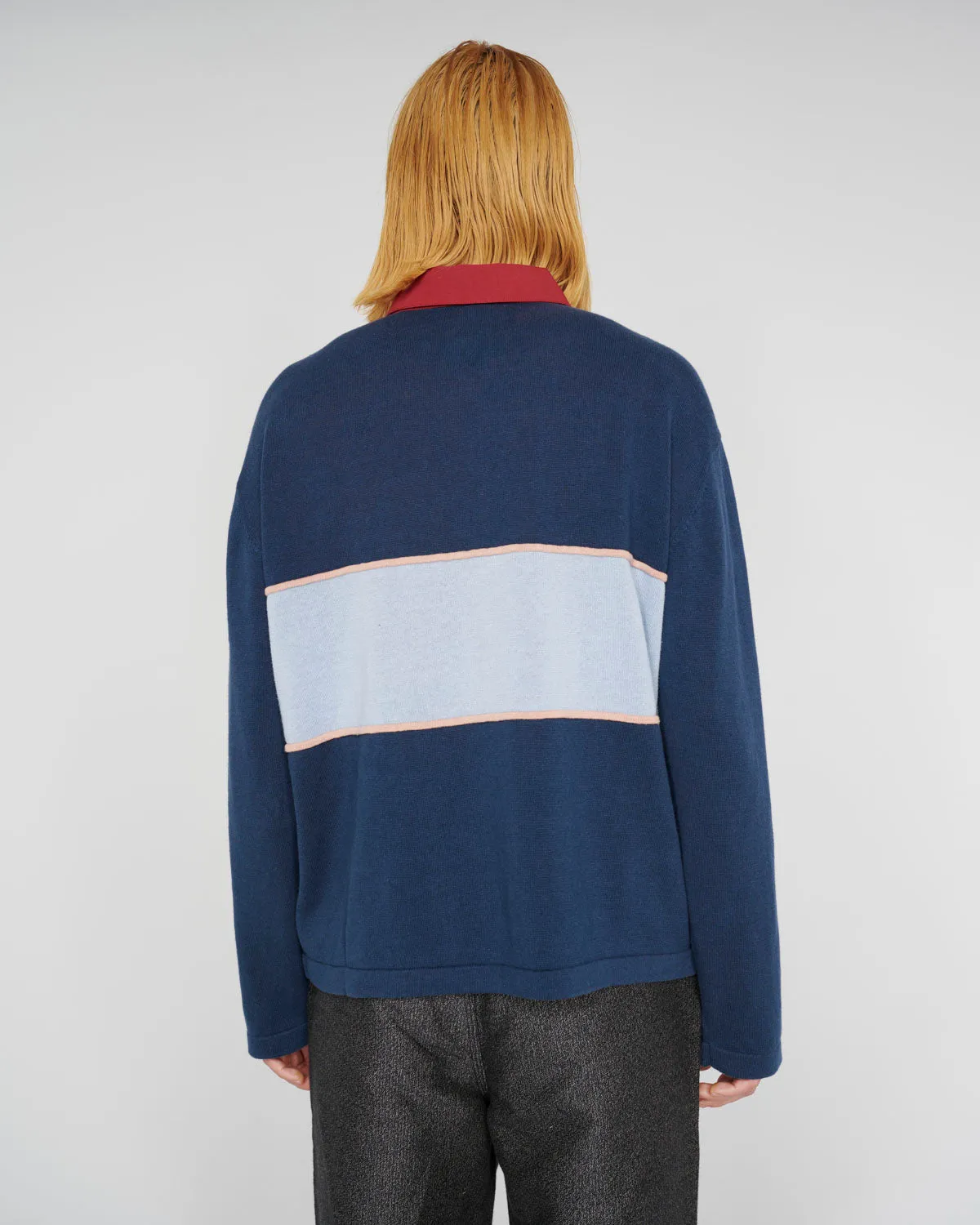 Lifted Stripe Long Sleeve Sweater - Navy Multi sold by Brain Dead product image thumbnail 5