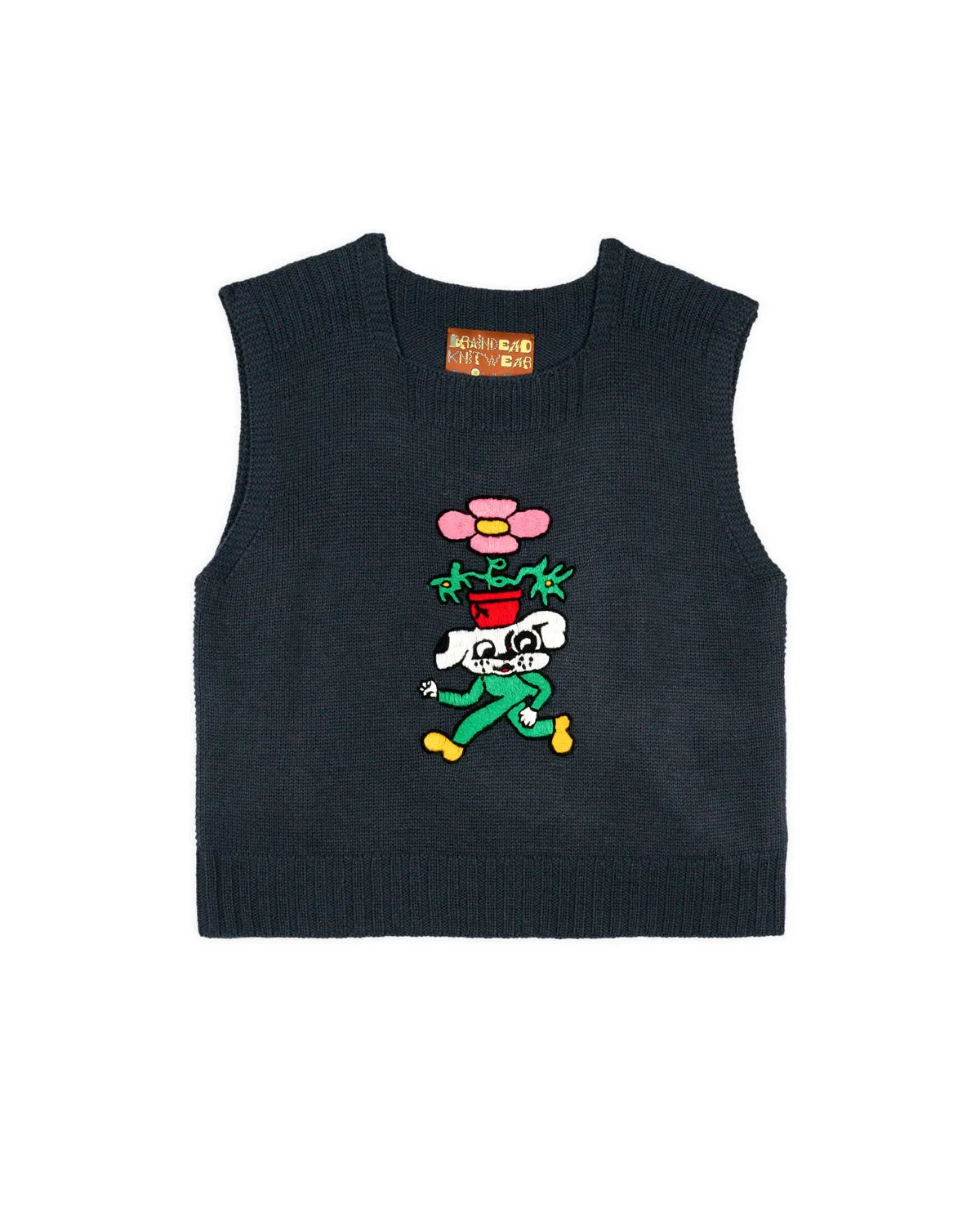 Square Neck Sweater Vest - Slate sold by Brain Dead