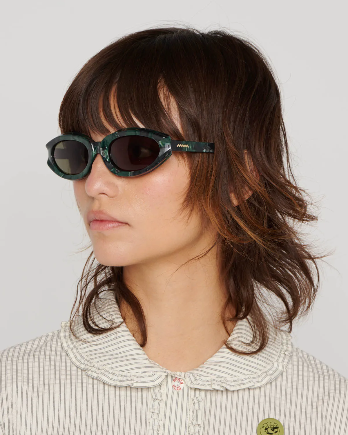 Shyne Post Modern Primitive Eye Protection - Green Pearl sold by Brain Dead product image thumbnail 2