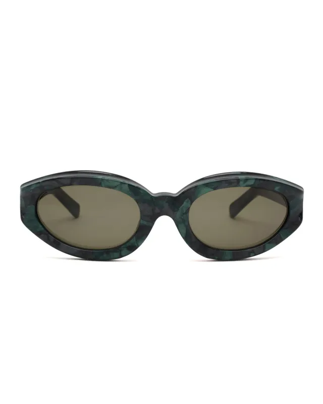 Shyne Post Modern Primitive Eye Protection - Green Pearl sold by Brain Dead