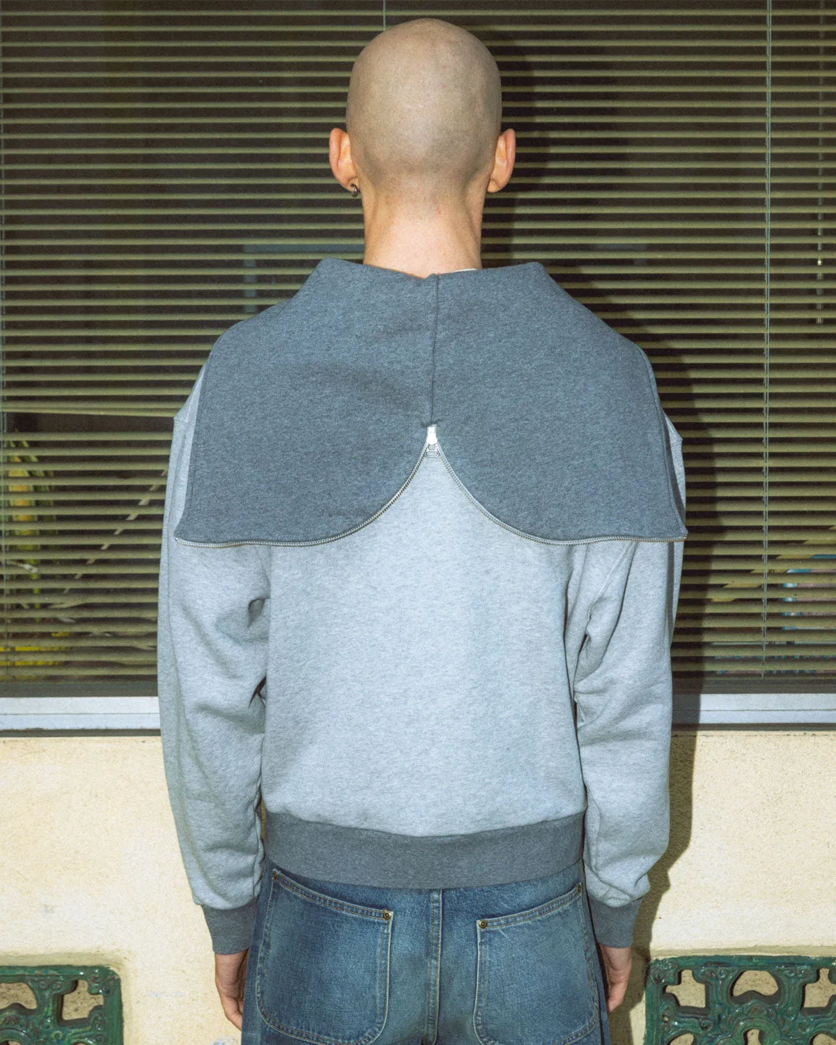 Zip Hoodie - Heather Grey sold by Brain Dead product image thumbnail 4