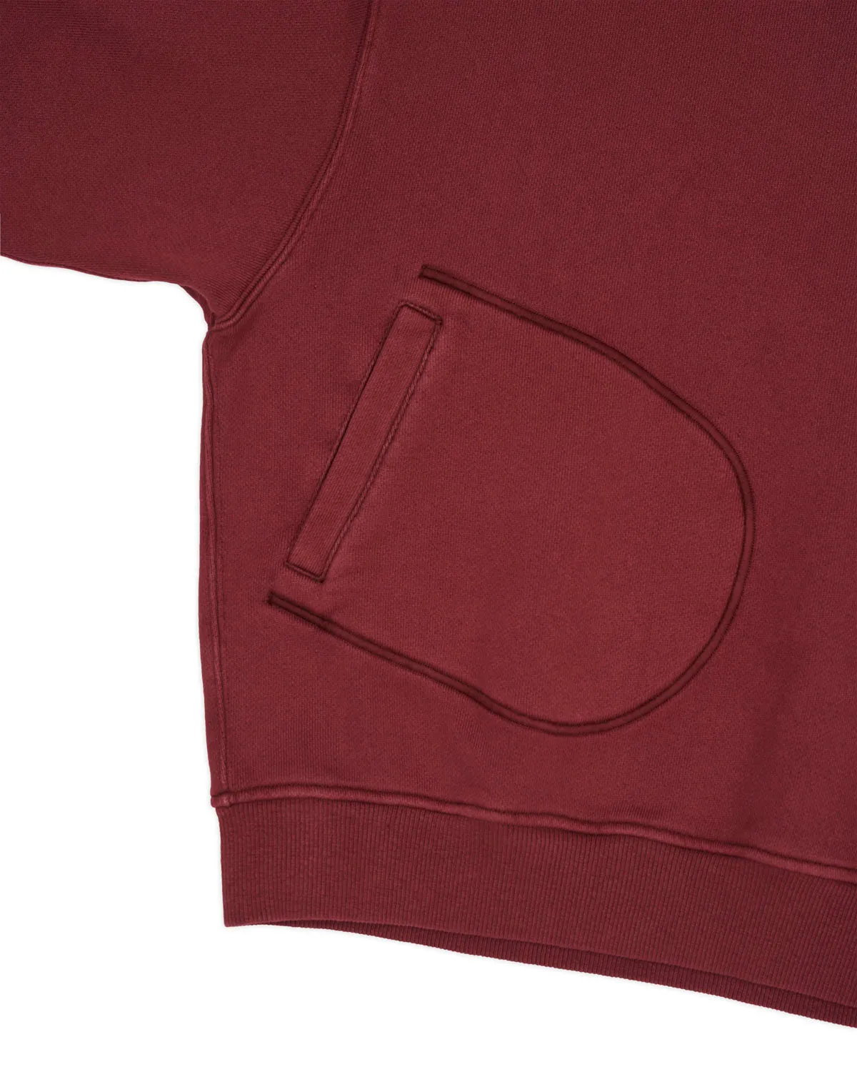 Half Zip Collared Sweatshirt - Wine sold by Brain Dead product image thumbnail 3