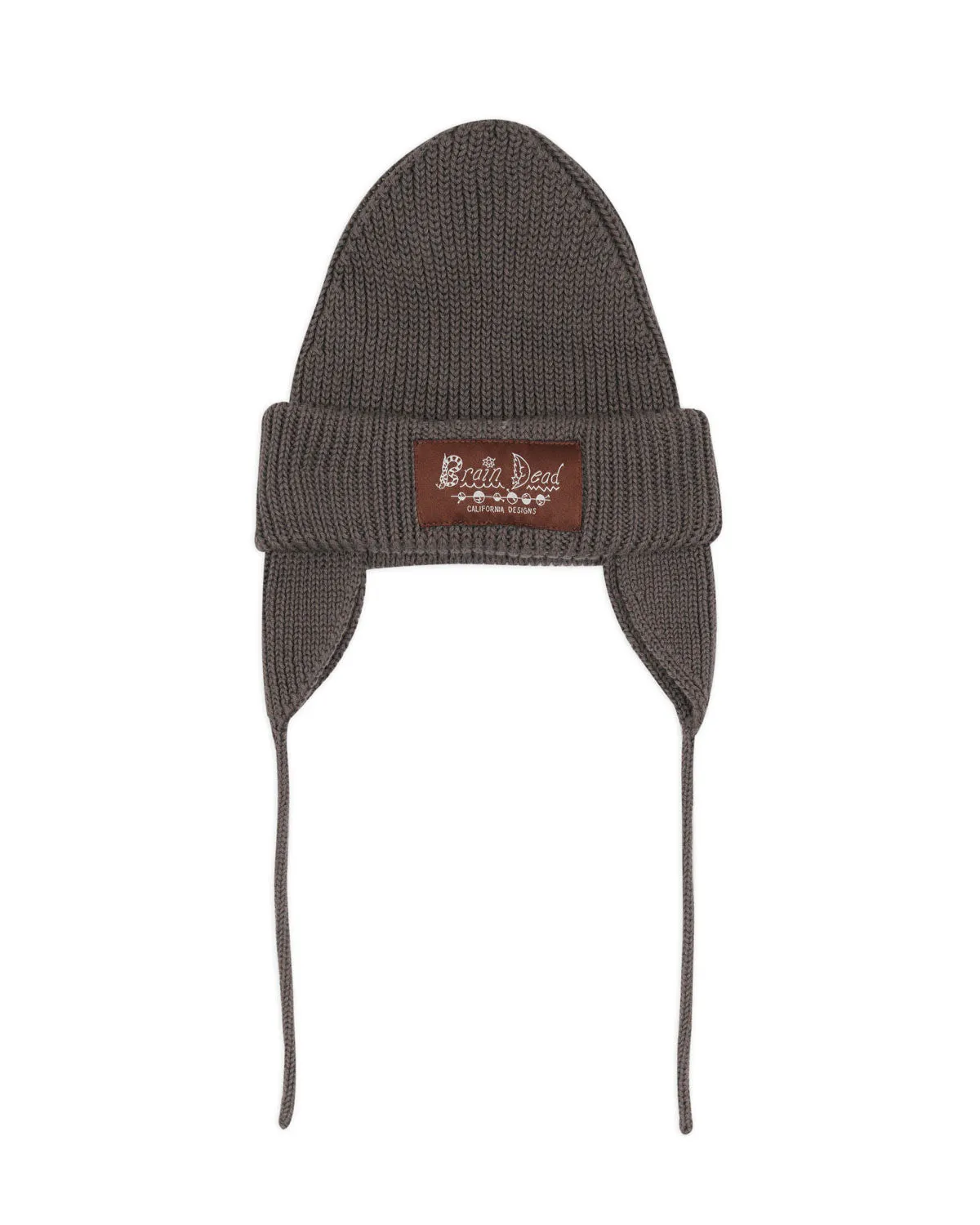Knitted Ear Flap Beanie - Black sold by Brain Dead