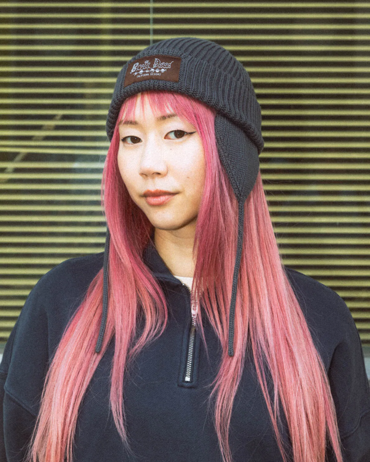 Knitted Ear Flap Beanie - Black sold by Brain Dead product image thumbnail 2