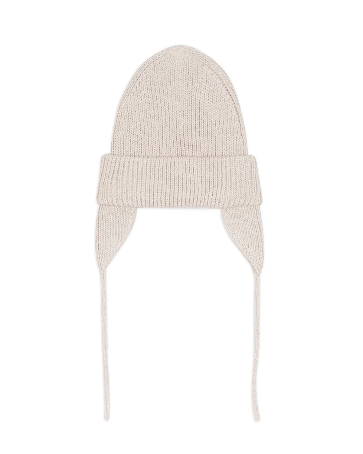Knitted Ear Flap Beanie - Natural sold by Brain Dead product image thumbnail 5