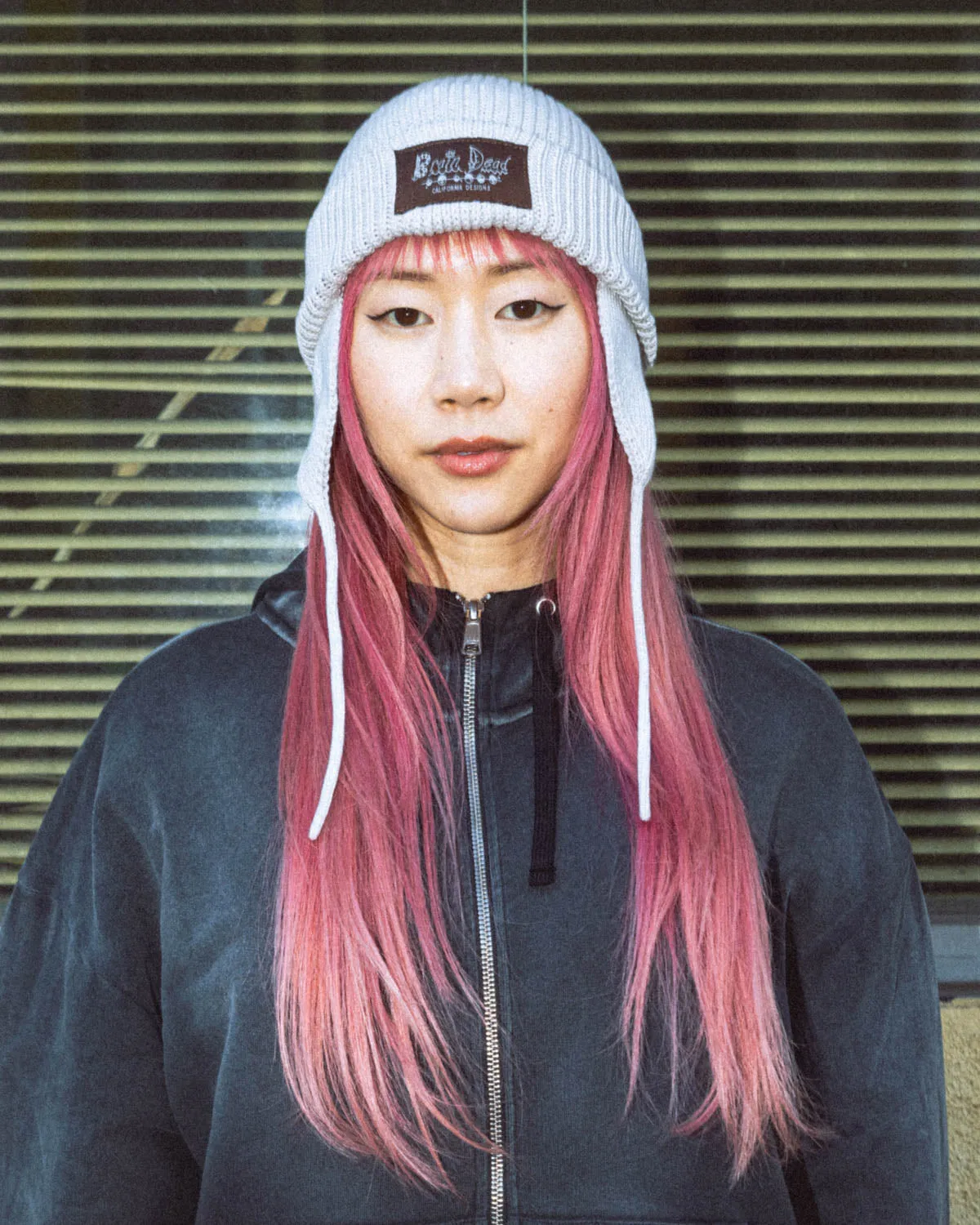 Knitted Ear Flap Beanie - Natural sold by Brain Dead product image thumbnail 4