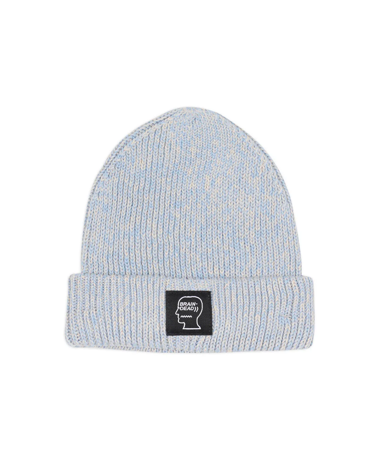 Marled Cotton Logohead Beanie - Blue sold by Brain Dead