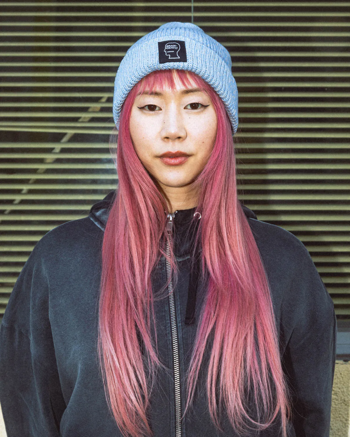 Marled Cotton Logohead Beanie - Blue sold by Brain Dead product image thumbnail 2