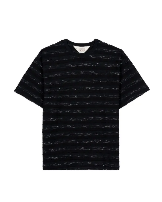 Casey Striped T-shirt - Black/Black made by Brain Dead