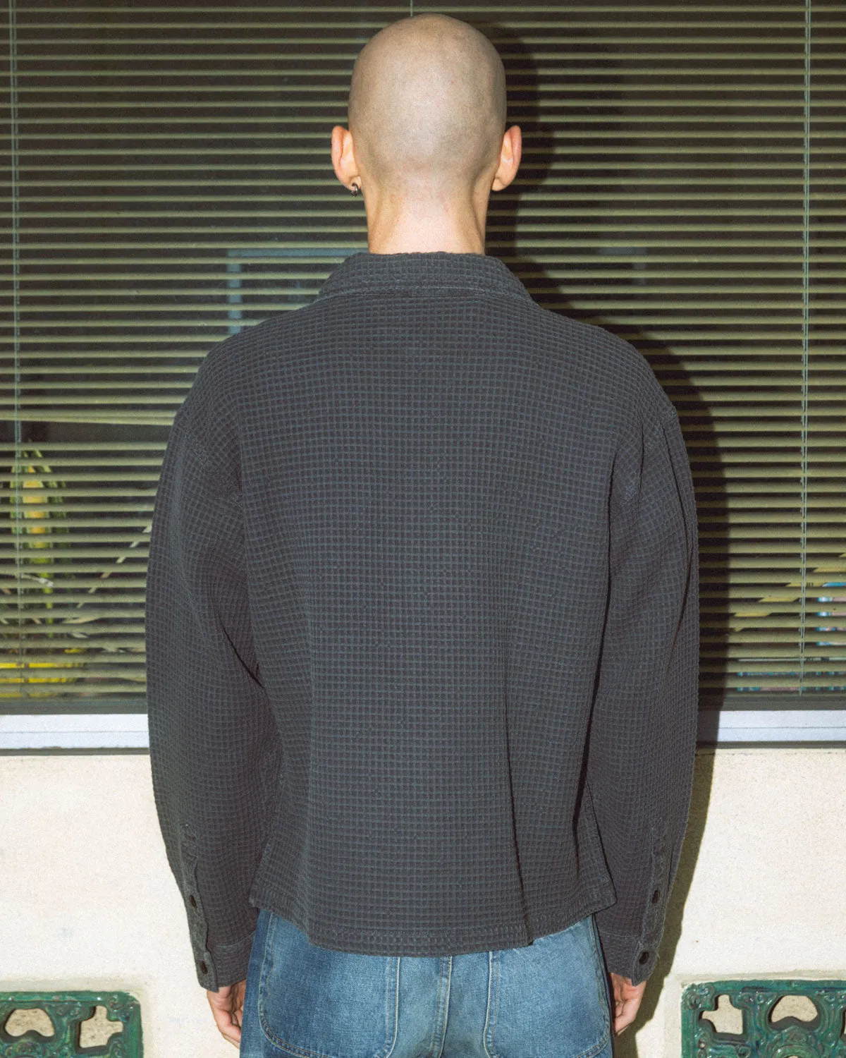 Waffle Button Front Shirt - Clay sold by Brain Dead product image thumbnail 4