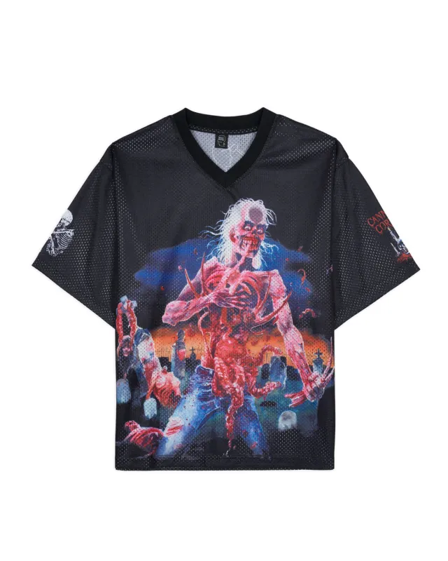Brain Dead x Cannibal Corpse Football Jersey - Black made by Brain Dead