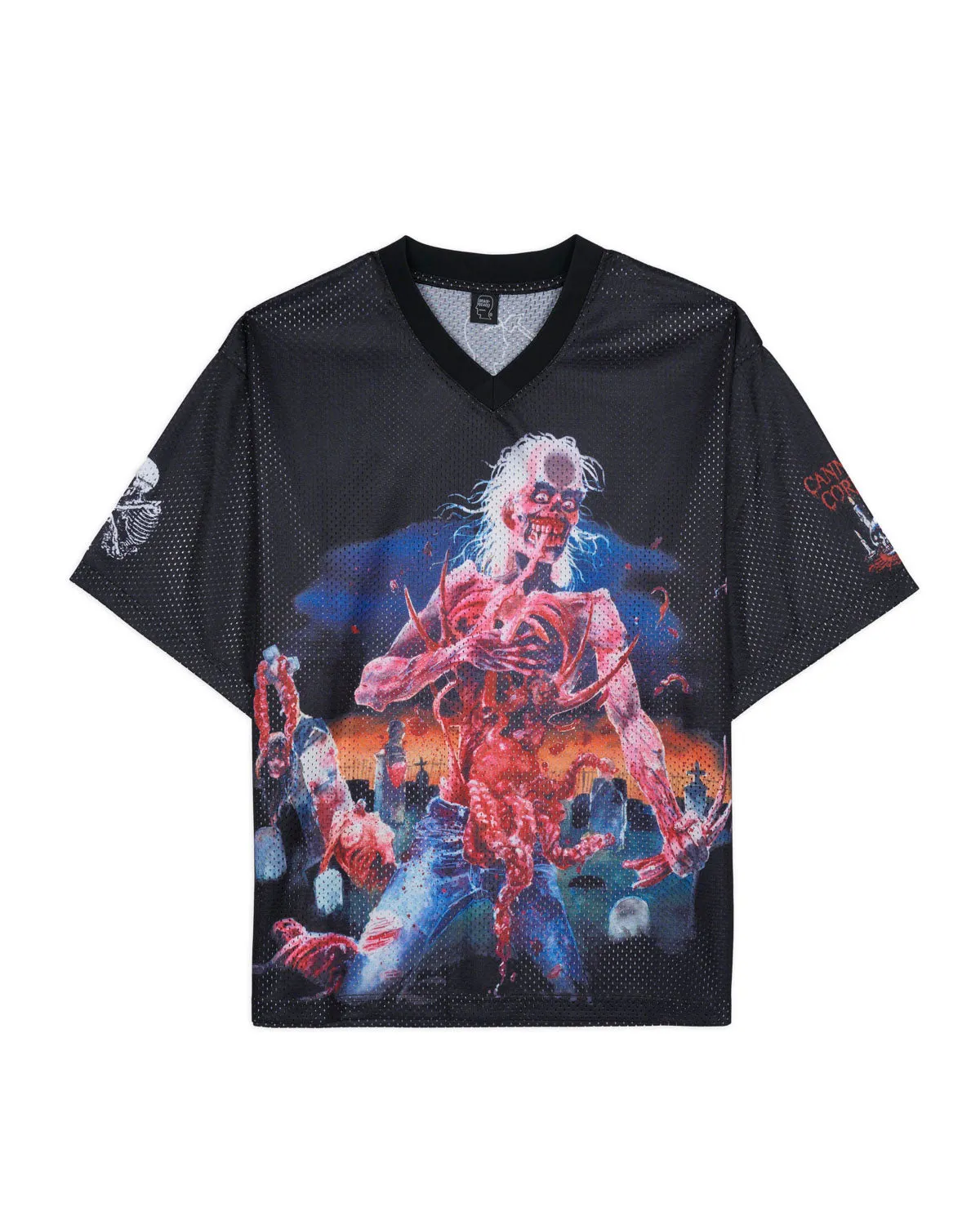 Brain Dead x Cannibal Corpse Football Jersey - Black sold by Brain Dead