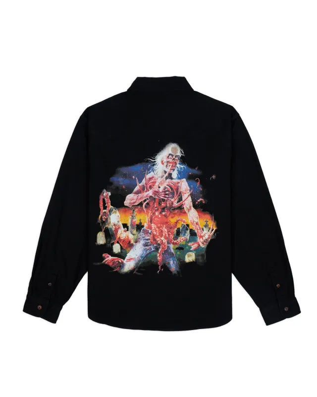 Brain Dead x Cannibal Corpse Work Shirt - Black made by Brain Dead
