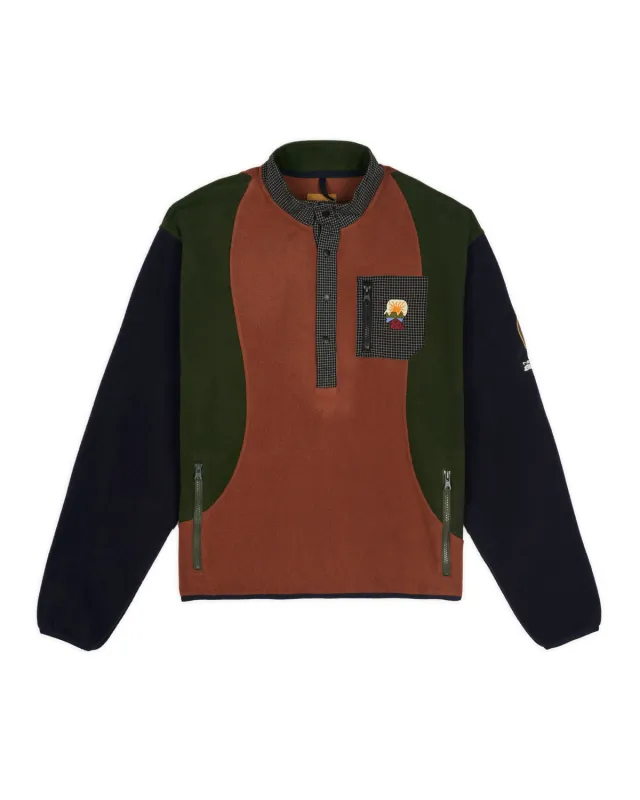 Brain Dead Equipment Ripstop Pullover Fleece Jacket - Navy made by Brain Dead