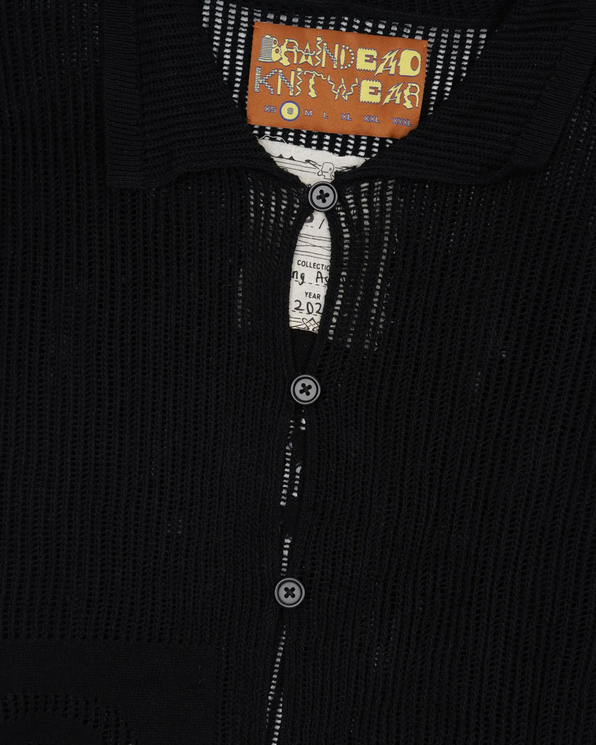 Mesh Knit Spiral Cardigan - Black sold by Brain Dead product image thumbnail 3