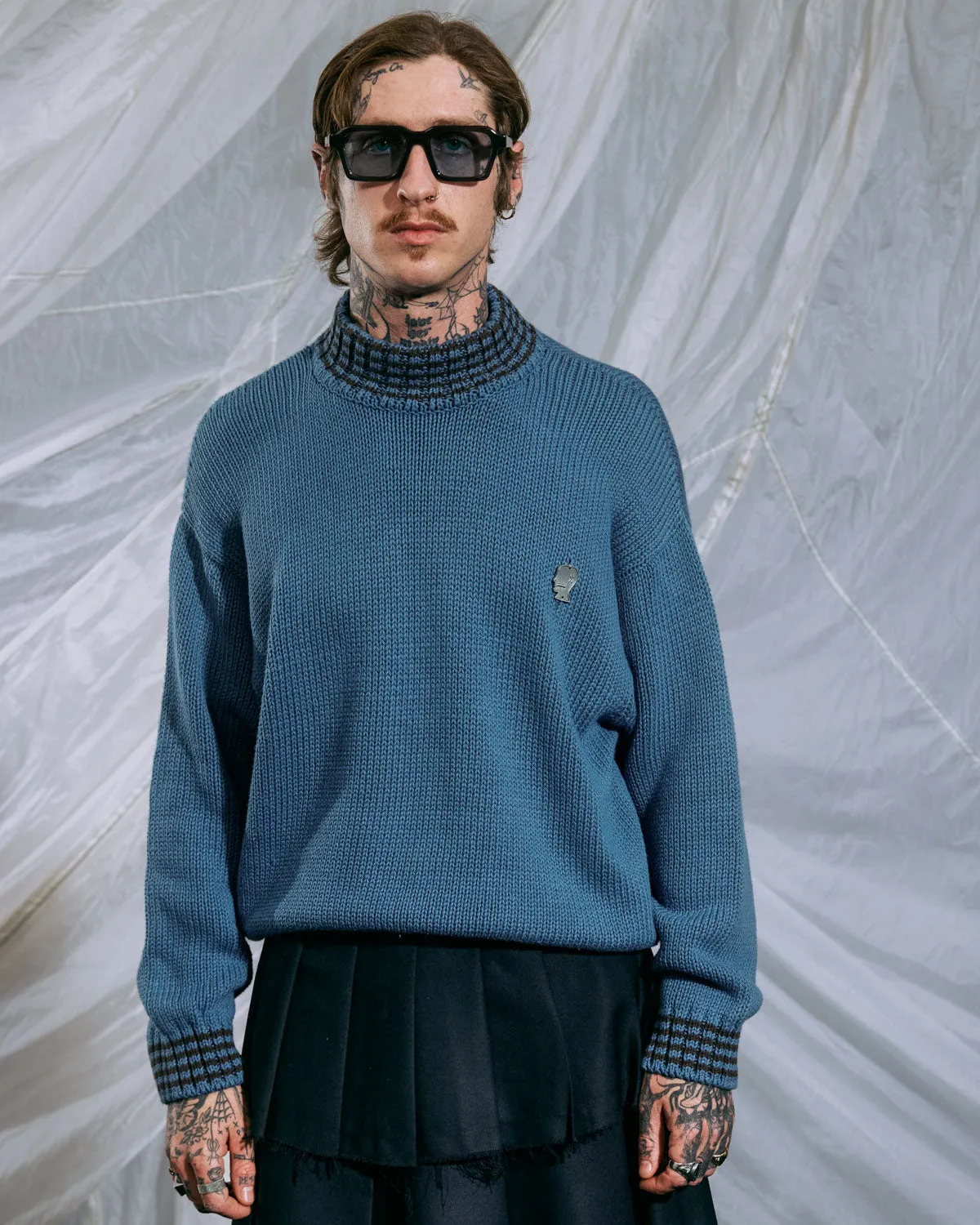 Turtle Neck Sweater - Blue sold by Brain Dead product image thumbnail 2