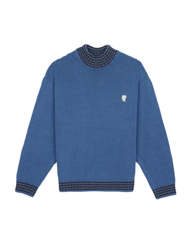 Turtle Neck Sweater - Blue made by Brain Dead