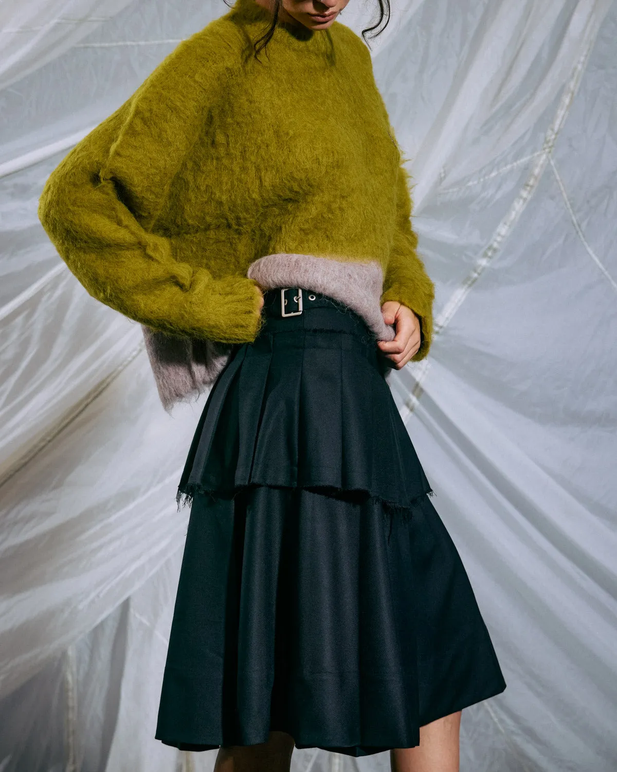 Pleated Skirt - Midnight Blue sold by Brain Dead product image thumbnail 4