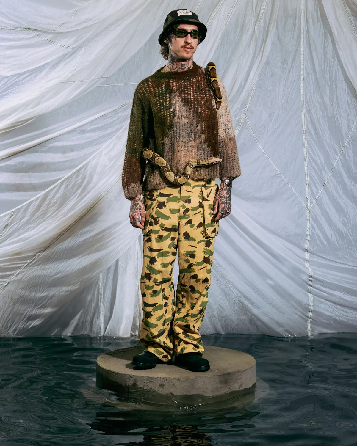 Organic Threadbare Sweater - Olive sold by Brain Dead product image thumbnail 4