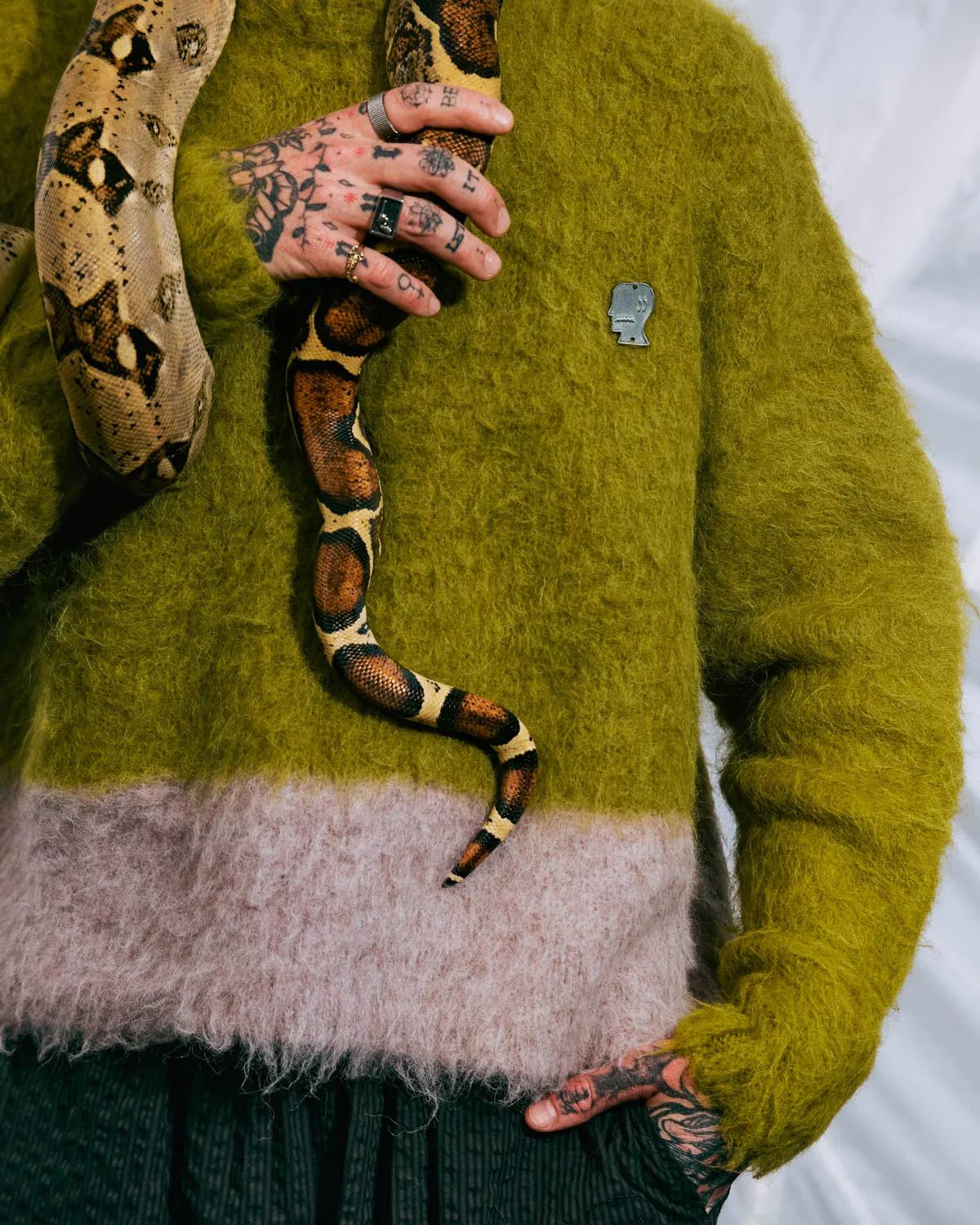 Super Hairy Boxy Knit Sweater - Lime sold by Brain Dead product image thumbnail 4