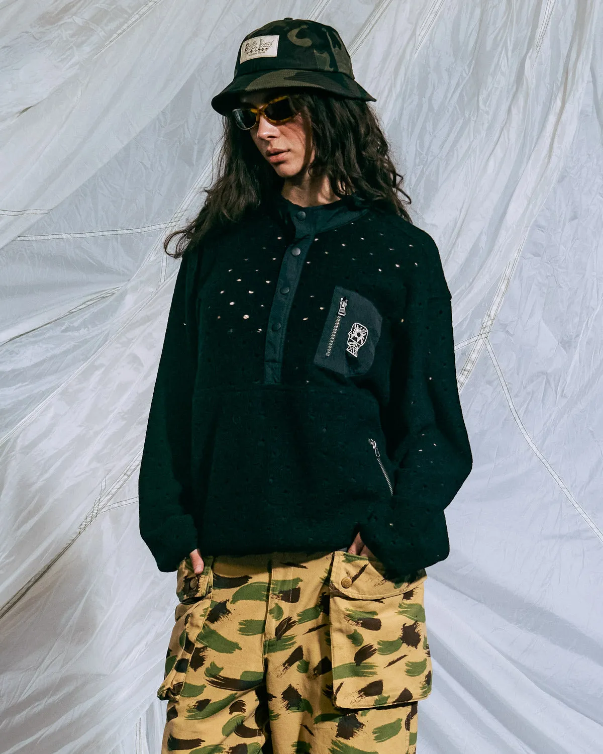 Hole Mock Neck Pullover - Black sold by Brain Dead product image thumbnail 2