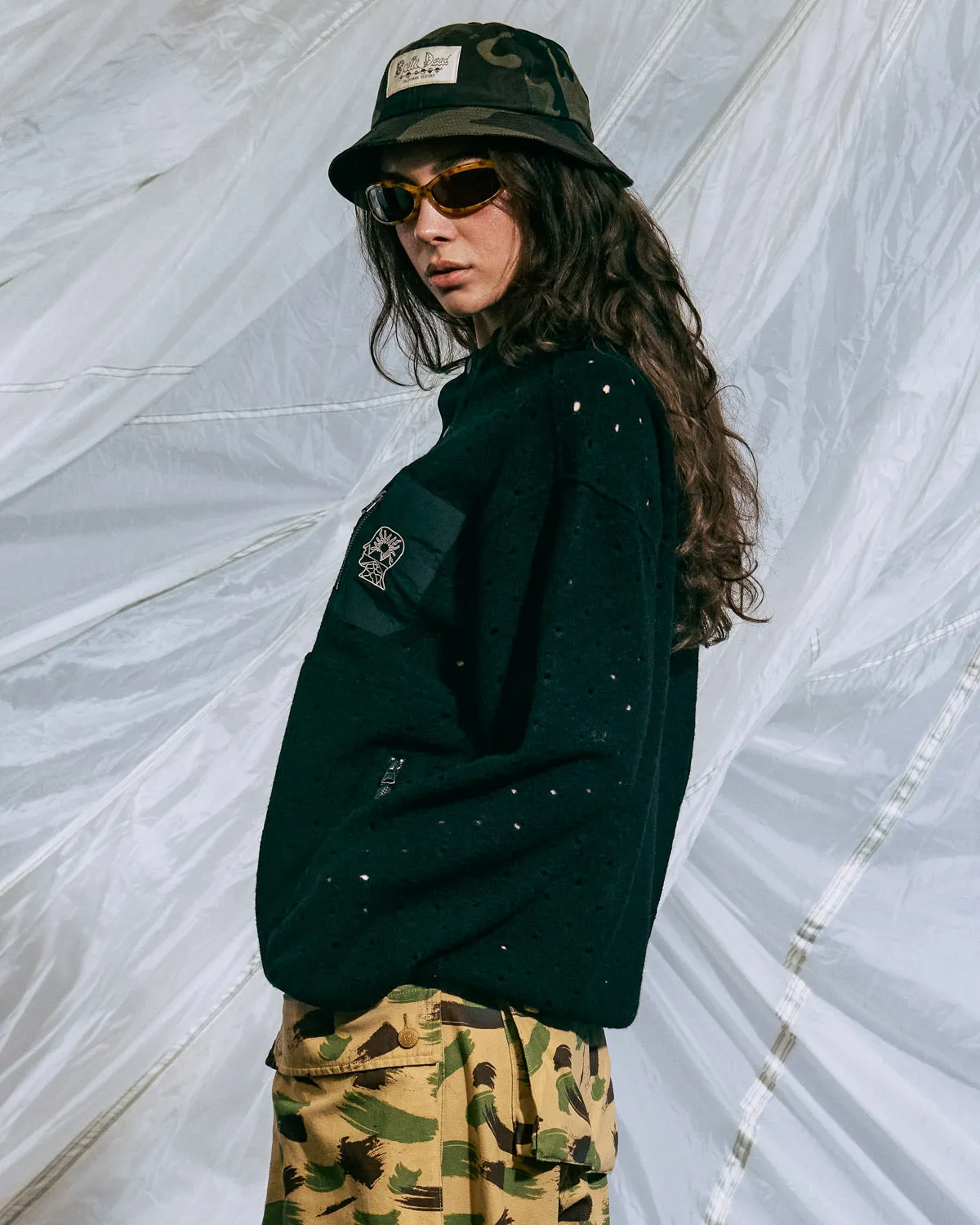 Hole Mock Neck Pullover - Black sold by Brain Dead product image thumbnail 4