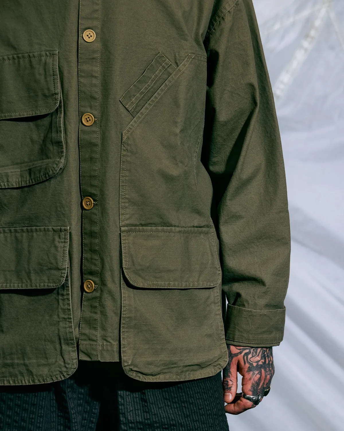 Military Shirt Jacket - Army sold by Brain Dead product image thumbnail 4