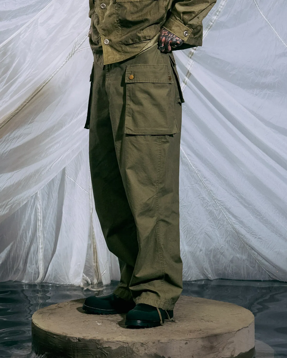 Canvas Overpant - Olive sold by Brain Dead product image thumbnail 4