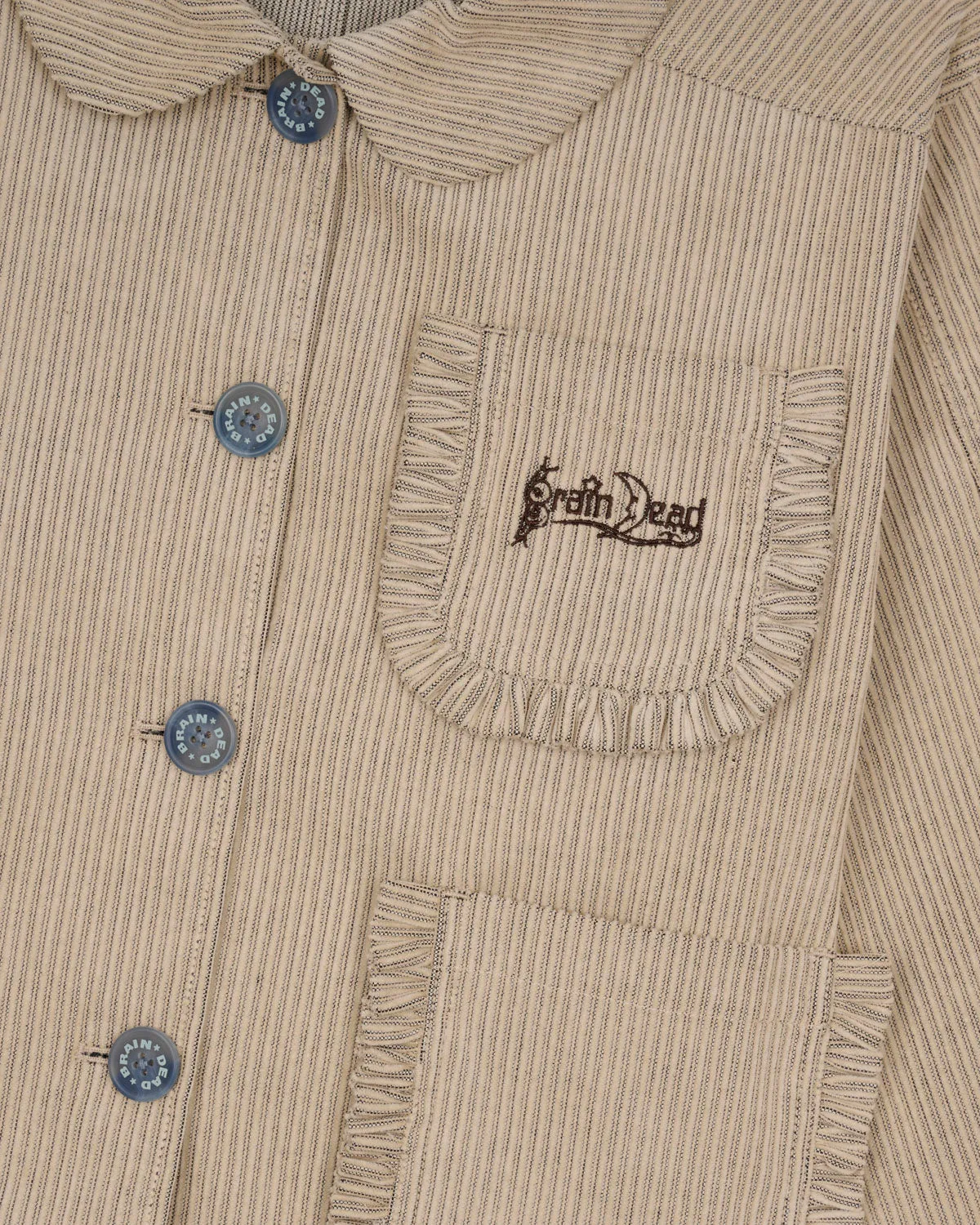 Boxy Ruffle Jacket - Natural sold by Brain Dead product image thumbnail 3