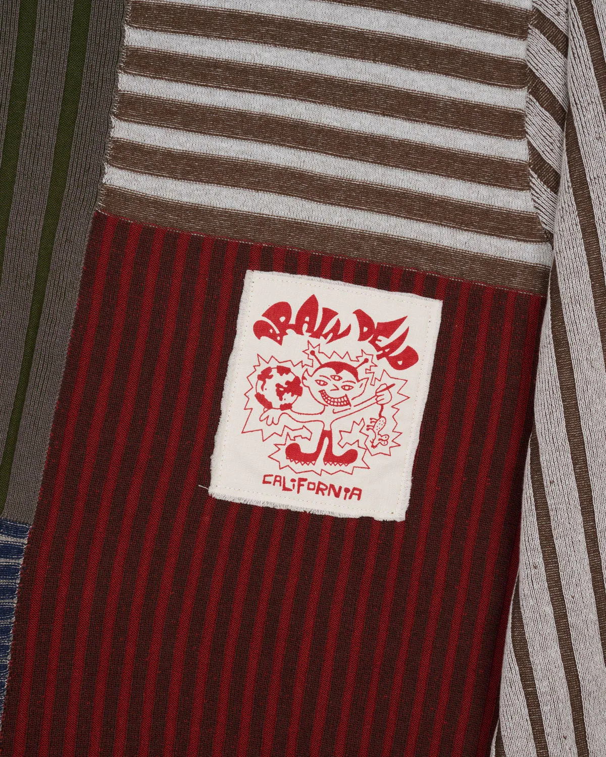 Mixed Stripe Boxy Knit Sweater - Green Multi sold by Brain Dead product image thumbnail 3