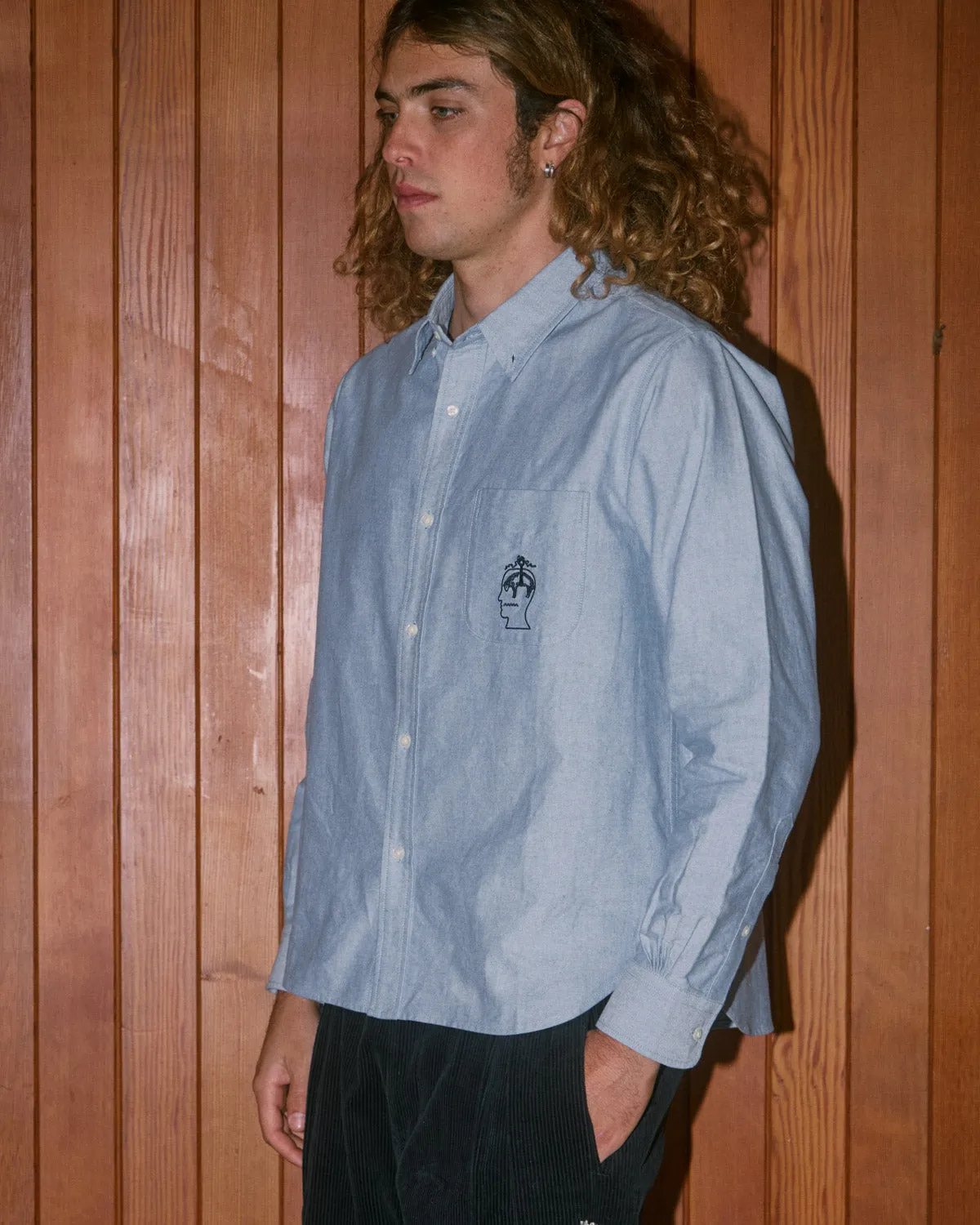 Brooks Brothers California Selvedge Oxford Button Up - Blue sold by Brain Dead product image thumbnail 4