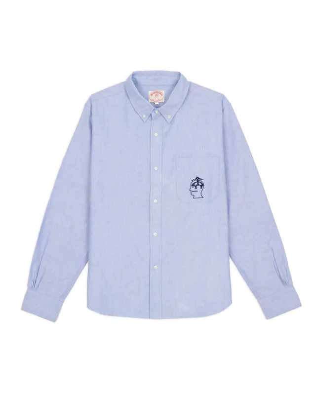 Brooks Brothers California Selvedge Oxford Button Up - Blue sold by Brain Dead