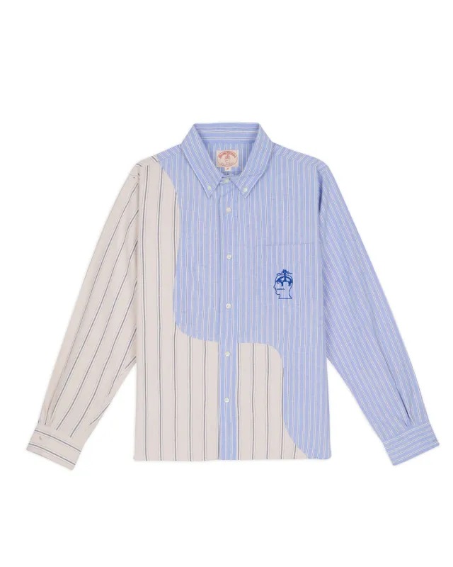 Brooks Brothers California Organic Panel Oxford Button Up - Light Blue sold by Brain Dead