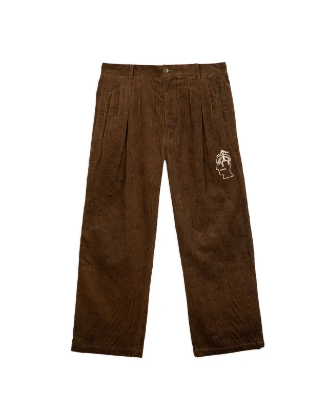 Brooks Brothers California Pleated Trouser - Brown made by Brain Dead