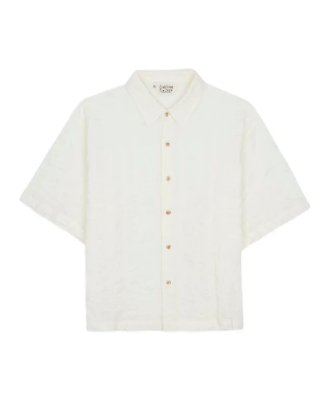 Twisted Piping Shirt - Natural made by Brain Dead