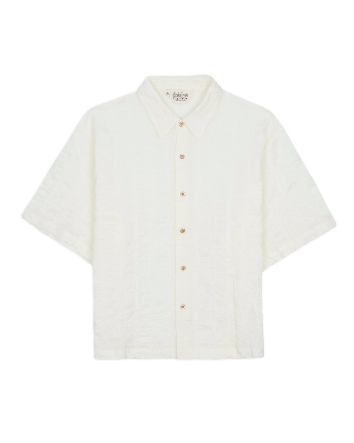 Twisted Piping Shirt - Natural sold by Brain Dead
