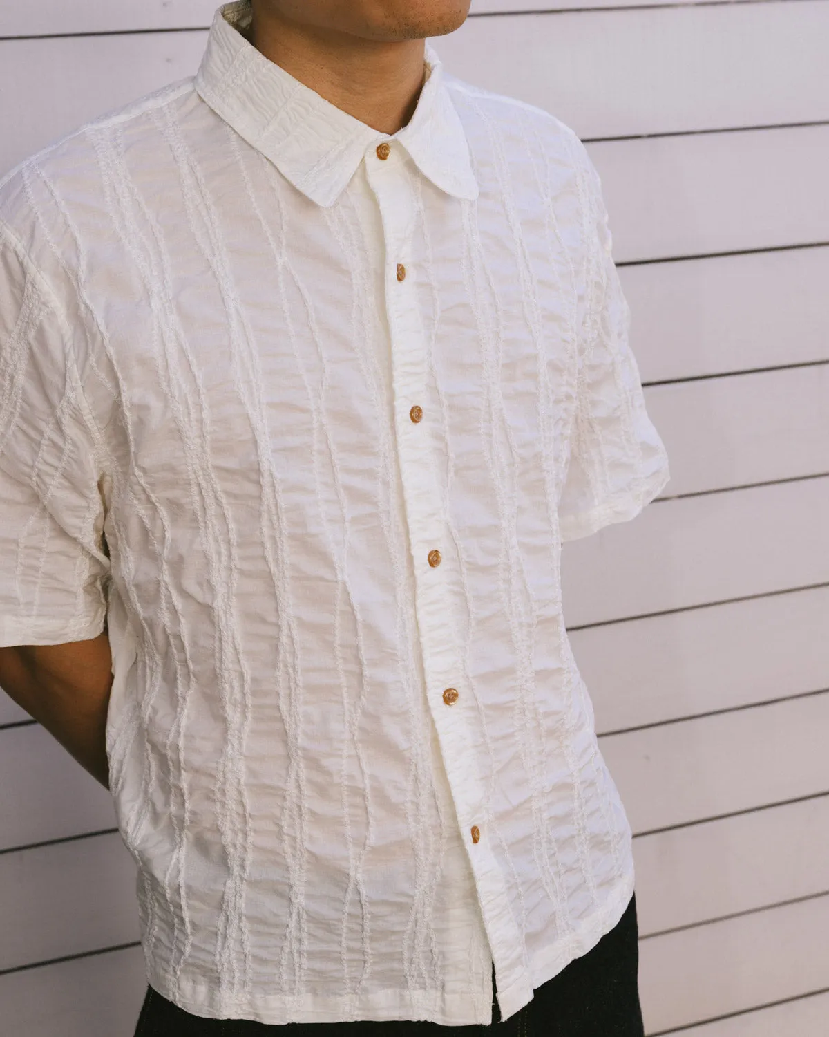 Twisted Piping Shirt - Natural sold by Brain Dead product image thumbnail 2