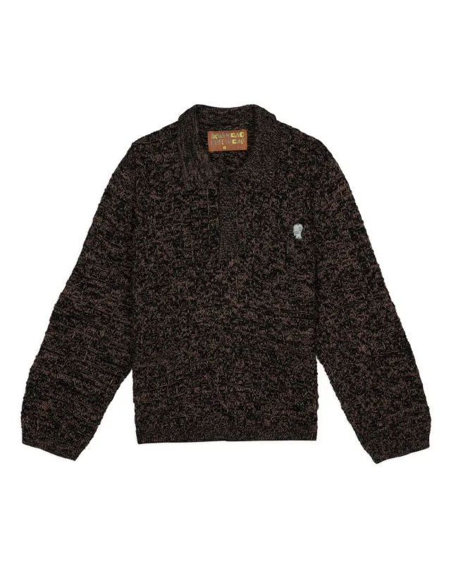 Waffle Pullover Sweater - Charcoal made by Brain Dead