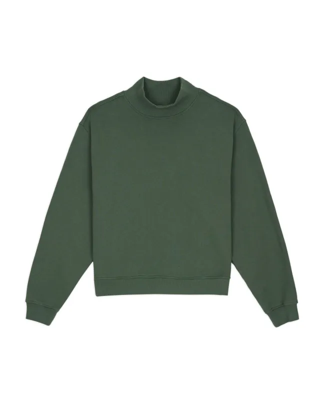 Turtle Neck Sweatshirt - Green made by Brain Dead