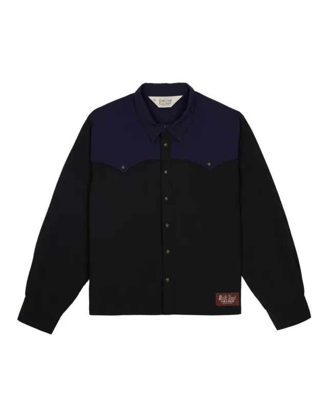 Nylon Western Shirt - Black made by Brain Dead