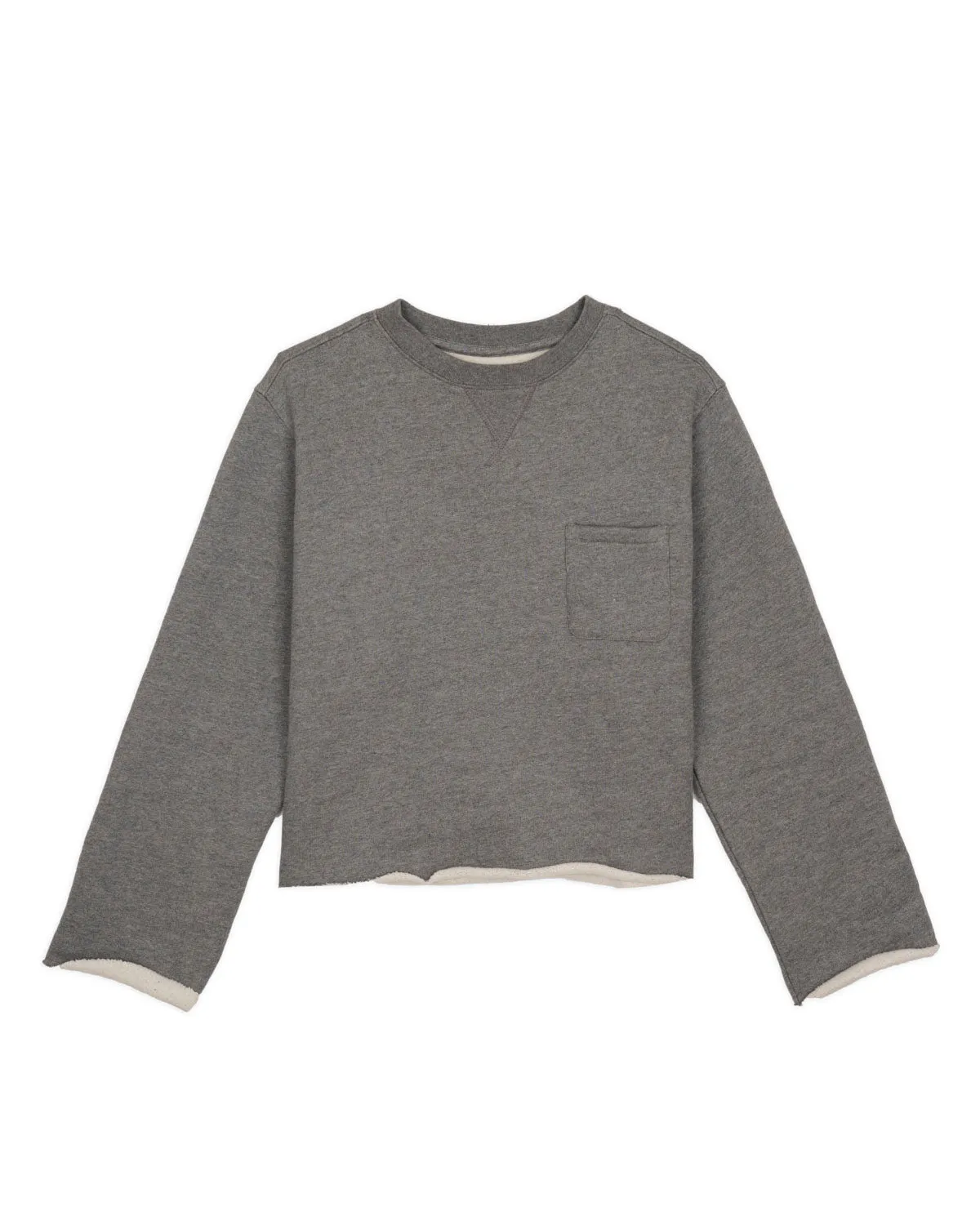 Boxy French Terry Sweatshirt - Heather Grey sold by Brain Dead