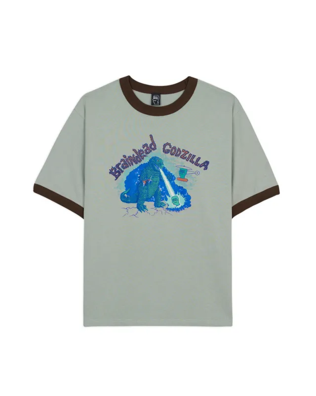 Brain Dead x Godzilla Maquette Ringer T-shirt - Washed Olive made by Brain Dead